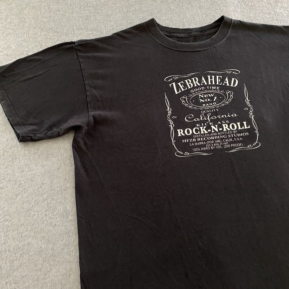 Vintage Zebrahead Shirt Mens XL Black Punk Rock Tour Concert Band Tee‎ Y2K Rare